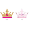 Gold & Pink Princess Crown Invitations Pk 8
