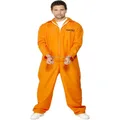 Adult Orange Escaped Prisoner Boiler Suit Costume (Large)