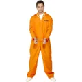 Adult Orange Escaped Prisoner Boiler Suit Costume (Medium)