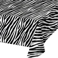 Zebra Print Plastic Tablecover (137cm x 274cm) Pk 1