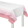 Oh Baby Pink Tablecover Plastic Pk 1