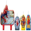 Spiderman Moulded Candle Set Pk 4