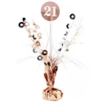 Rose Gold 21 Birthday Balloon Centrepiece Weight Pk 1