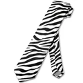 Black & White Zebra Print Satin Skinny Tie Pk 1
