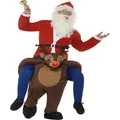 Adult Piggy Back Carry Me Rudolph Reindeer Costume Pk 1
