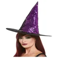 Black Witch Hat with Reversible Sequins Pk 1