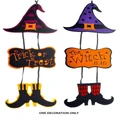 Hanging Witch Sign Decoration Assorted Designs (25 x65cm) Pk 1