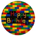 Happy Birthday Blocks Foil Balloon (18in, 46cm) Pk 1