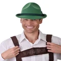 Oktoberfest Green Felt Fedora Hat with Rope Trim (Pk 1)