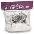White Stretchable Spider Web with 4 Spiders (40gm)