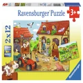 Ravensburger: Working on the Farm (2x12pc Jigsaws) Board Game