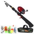 Ape Basics Kids Telescopic Fishing Rod with Spincast Reel Combo Full Kit