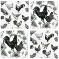 Lavida: Coasters - Roosters (Set of 4)