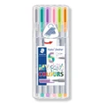 Staedtler: Triplus Fineliners 334 - Triangular Pastel Pencils (Pack of 6)