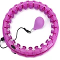 Sectional Fitness Hoola Hoop - with 24 Detachable Knots (Purple)