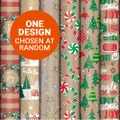 Patelena House: Christmas Roll Wrap - Printed Kraft 2M (1x Assorted Design)