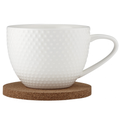 Ladelle: Abode Textured Mug & Coaster Set - White