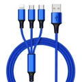 3-in-1 Charging Cable - Blue (1.2m)