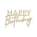 Ginger Ray: Gold Acrylic Happy Birthday Cake Topper