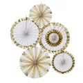 Ginger Ray: Gold Foiled Paper Fan Decorations