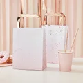 Ginger Ray: Pink Ombre Watercolour Rose Gold Party Bags