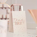 Ginger Ray: Pink Team Bride Rose Gold Foiled Hen Party Bags