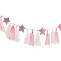 Ginger Ray: Pink Tassel Garland With Pink Glitter Stars
