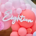 GingerRay: 18th Birthday Balloon Arch Sign