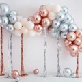 Ginger Ray: Mixed Metallics Balloon Arch With Streamers
