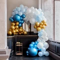 Ginger Ray: Luxe Blue and Gold Balloon Arch Kit