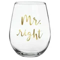 Heartfelt: Stemless Wine Glass - Mr. Right