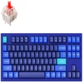 Keychron Q3 TKL RGB Gateron G Pro Red Fully Assembled Hot-Swappable QMK Custom Mechanical Keyboard Navy Blue