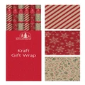 Image Gallery: Christmas Kraft Rollwrap - 1x Assorted Designs (3m)