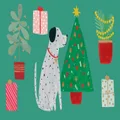 Roger La Borde: Christmas Cards - Chou Chou Chien Gold Foil Kraft (8 Pack)