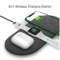 3-in-1 Wireless Charging Pad for Apple Devices - Black