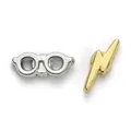 The Carat Shop: Official Harry Potter Lightening Bolt and Glasses Stud Earrings