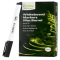 Icon: Whiteboard Marker Slim Barrel Fine Tip - Black (Pack of 12)