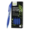 Icon: Ballpoint Retractable Grip Pens - Medium Blue (Pack 10)
