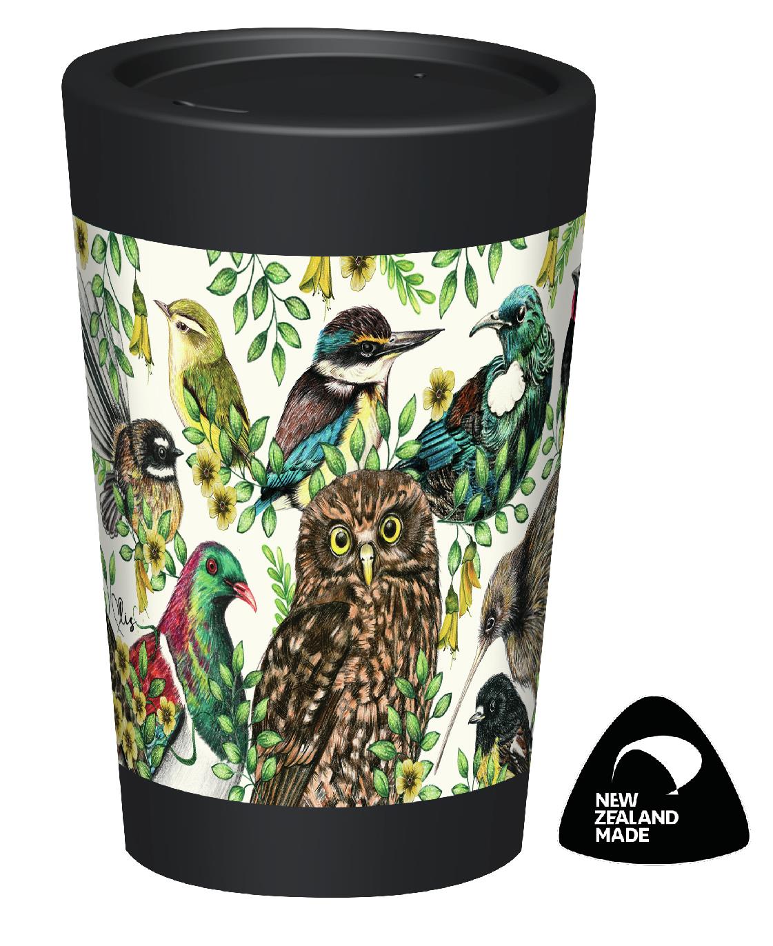 CuppaCoffeeCup: Travel Mug - Lovelis Birds of NZ (350ml)