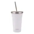 Oasis: Insulated Smoothie Tumbler With Straw - White (500ml) - D.Line