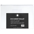 OSC Document Wallet A4 Zip Closure Clear Pack of 5