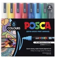 Uni Posca: 1.8-2.5mm PC-5M Marker Set - Assorted Colours (8-Piece Set)