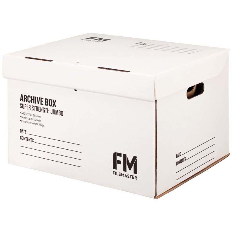 FM Jumbo Super Strength Archive Box (White)