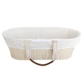 Nestling Moses Basket Muslin Fitted Liner - Sage