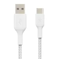 BOOST-UP-CHARGE USB-A to USB-C™ Braided Cable, 2m White