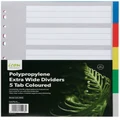 Icon PP Dividers Extra Wide 5 Tab Coloured