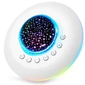 White Noise Machine & Projector Light with Auto-Off Timer - White