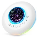 White Noise Machine & Projector Light with Auto-Off Timer - White