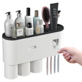 Perforated toothbrush rack 3 cups - Black