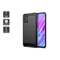 Carbon Fibre Design Soft TPU Case for Samsung Galaxy S20+ - Black